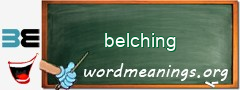 WordMeaning blackboard for belching